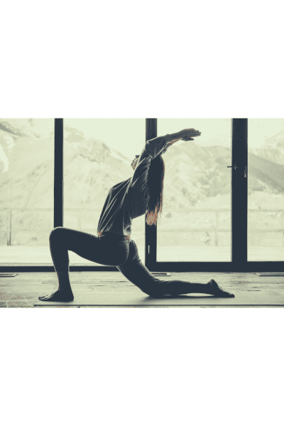 woman doing a yoga pose